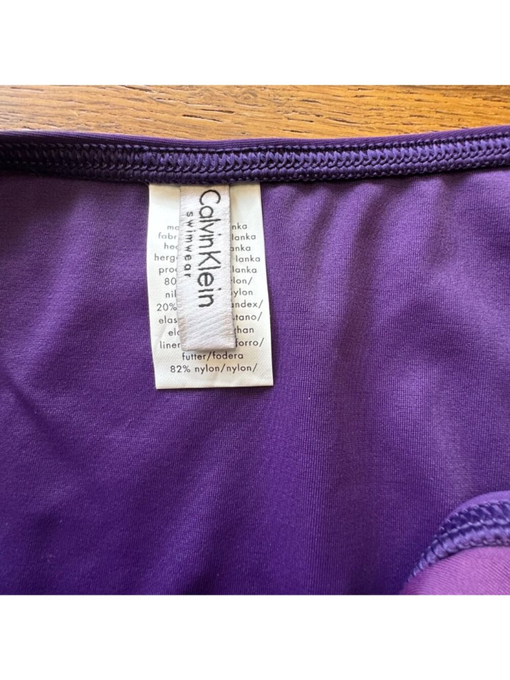 CALVIN KLEIN Tankini Swimsuit Set Womens 12 NEW Purple Two Piece Tank Bikini NWT - Picture 7 of 14